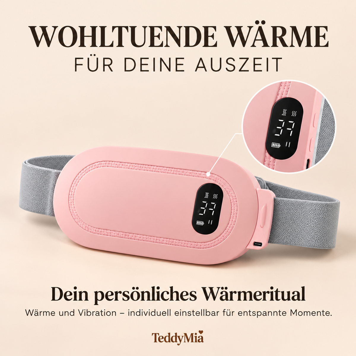 TeddyMia™ – Kabelloser Wärme- und Massagegürtel – Ansicht 2